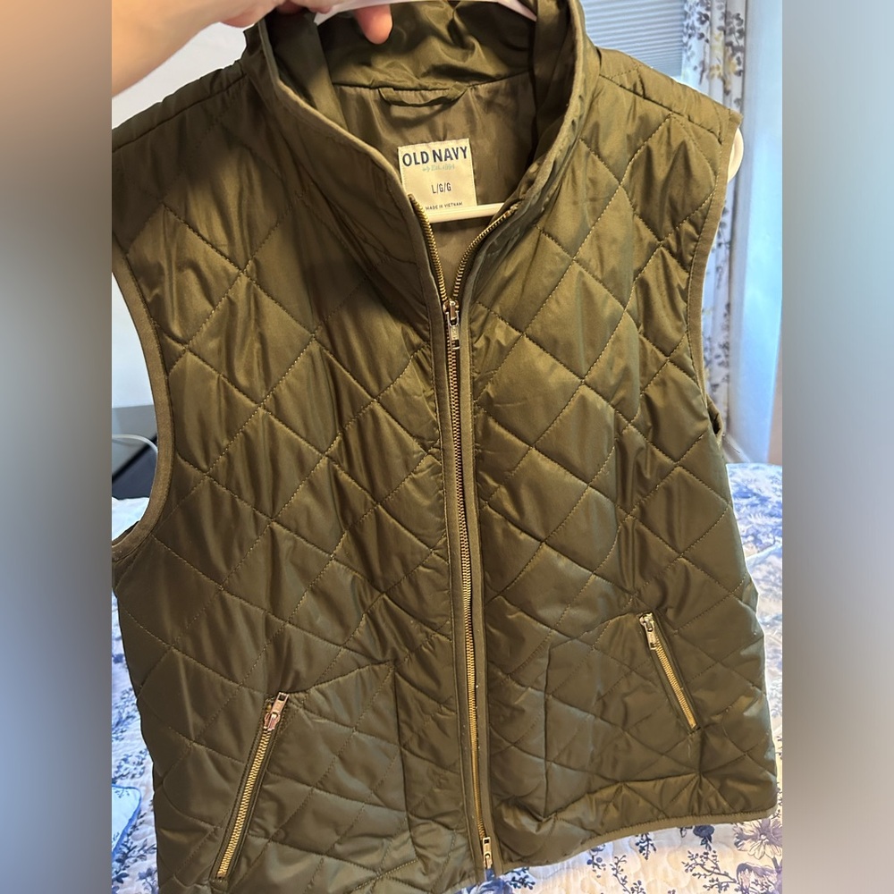 Olive green vest